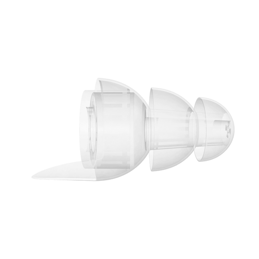 A 3D rendering model of Ear-Goes high-fidelity silicone earplugs